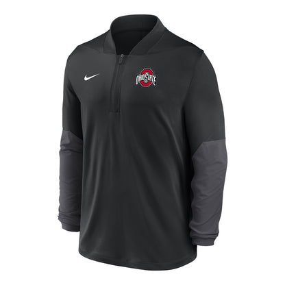 Ohio State Buckeyes Nike Midweight 1/4 Zip Black Jacket - Front View