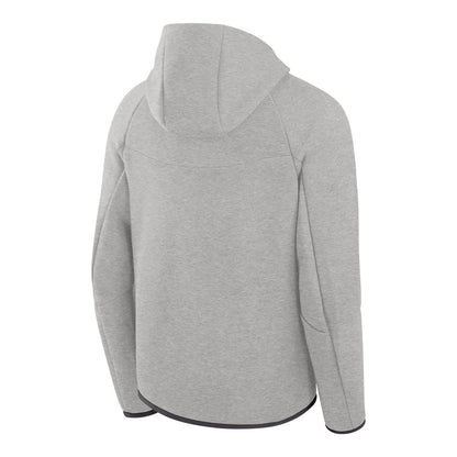 Ohio State Buckeyes Nike Tech Windrunner Hooded Gray Jacket - Back View