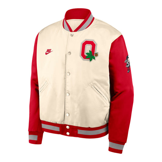 Ohio State Buckeyes Nike Legacy Bomber Jacket - Front View