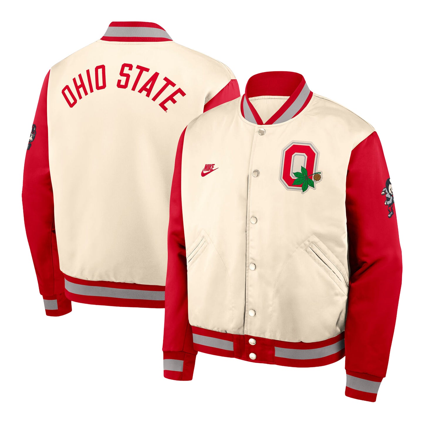 Ohio State Buckeyes Nike Legacy Bomber Jacket - Full View