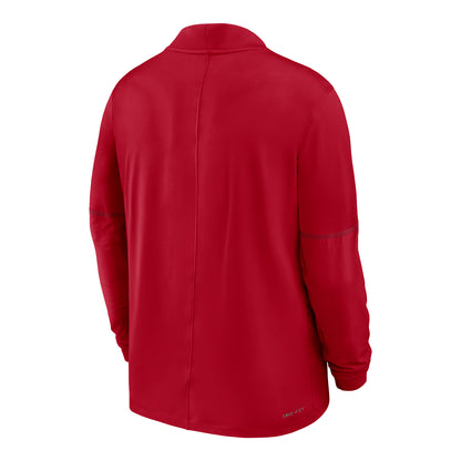 Ohio State Buckeyes Nike Sideline Coach's 1/2 Zip Jacket - BAck View