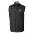 Ohio State Buckeyes Cutter & Buck Hybrid Quilted Black Full Zip Vest - Front View