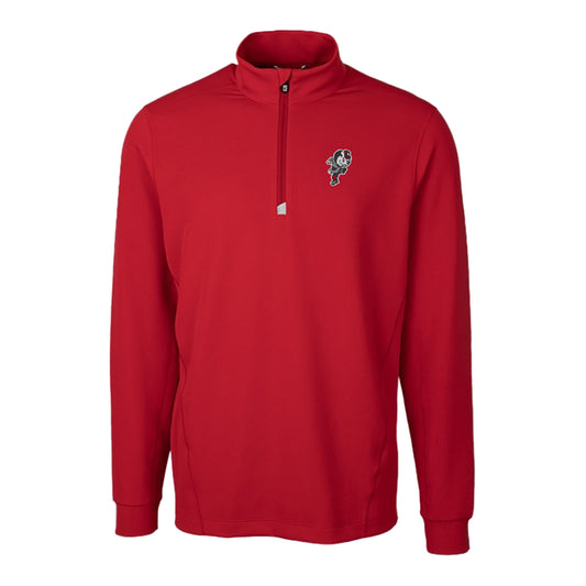 Ohio State Buckeyes Cutter & Buck Traverse Stretch Scarlet 1/4 Zip Jacket in Scarlet - Front View