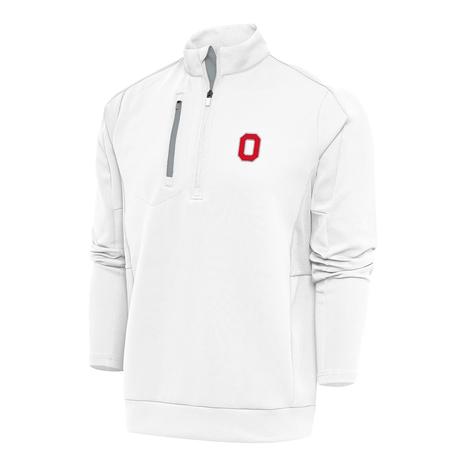 Ohio State Buckeyes Generation 1/4 Zip White Pullover Jacket - Front View