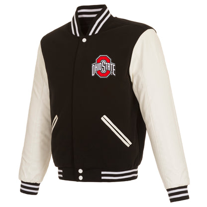 Ohio State Buckeyes Reversible Varsity Jacket - Front View