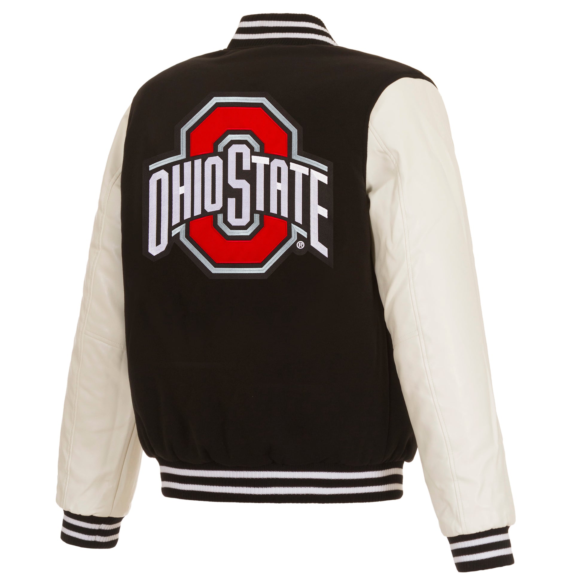 Ohio State Buckeyes Reversible Varsity Jacket - Back View