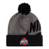 Ohio State Buckeyes Big Swoosh Knit Hat - In Black - Front View