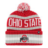 Ohio State Buckeyes Bering Stripe Scarlet Knit Hat - In Scarlet - Front View