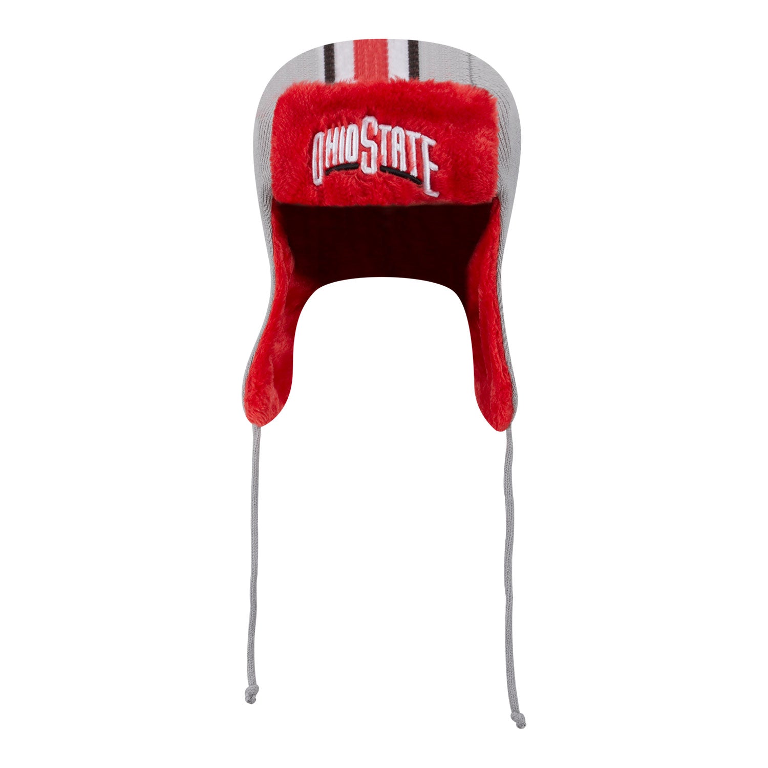 Ohio State Buckeyes Trapper Wordmark Knit Hat - Front View