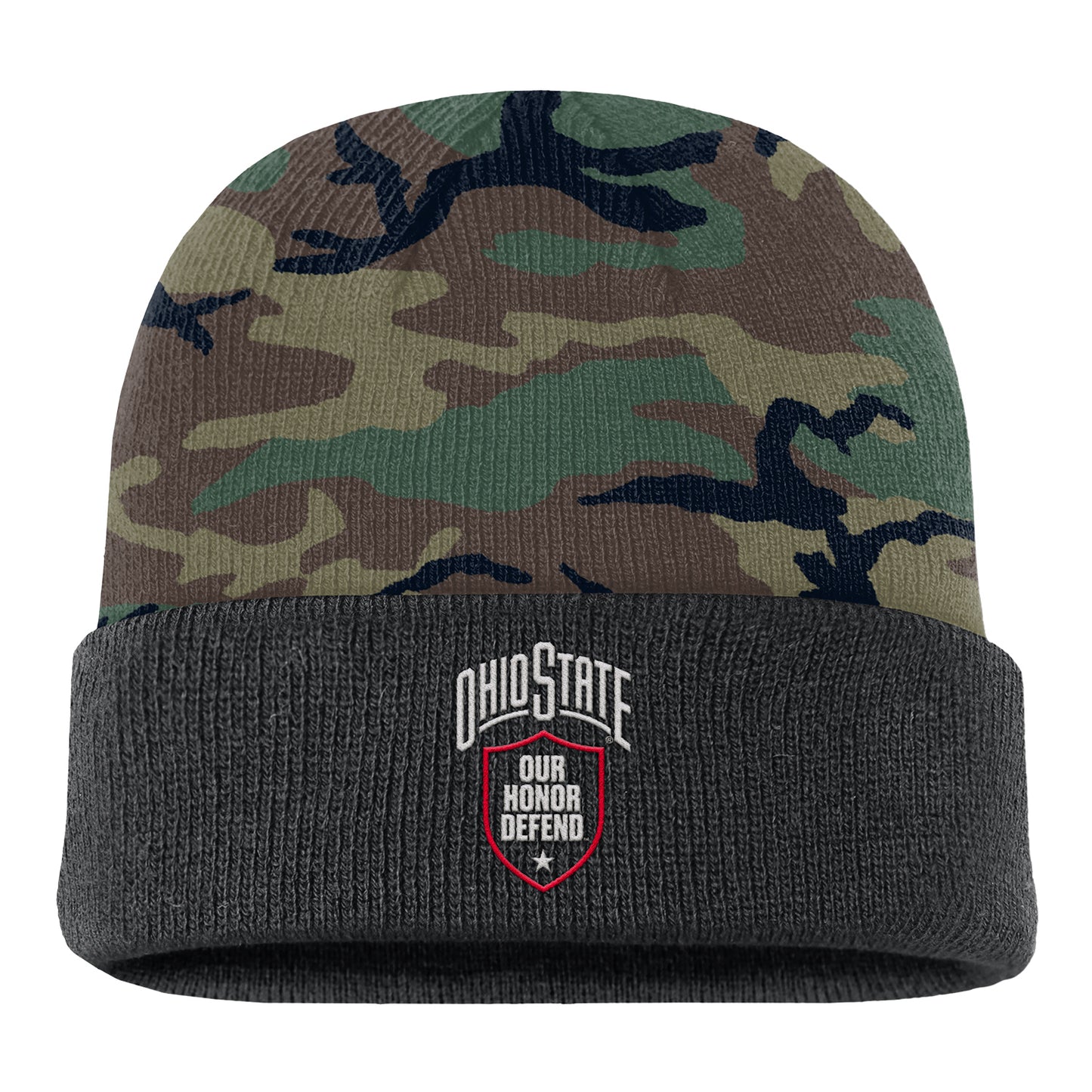 Ohio State Buckeyes Nike Military Cuff Knit Hat - Front View
