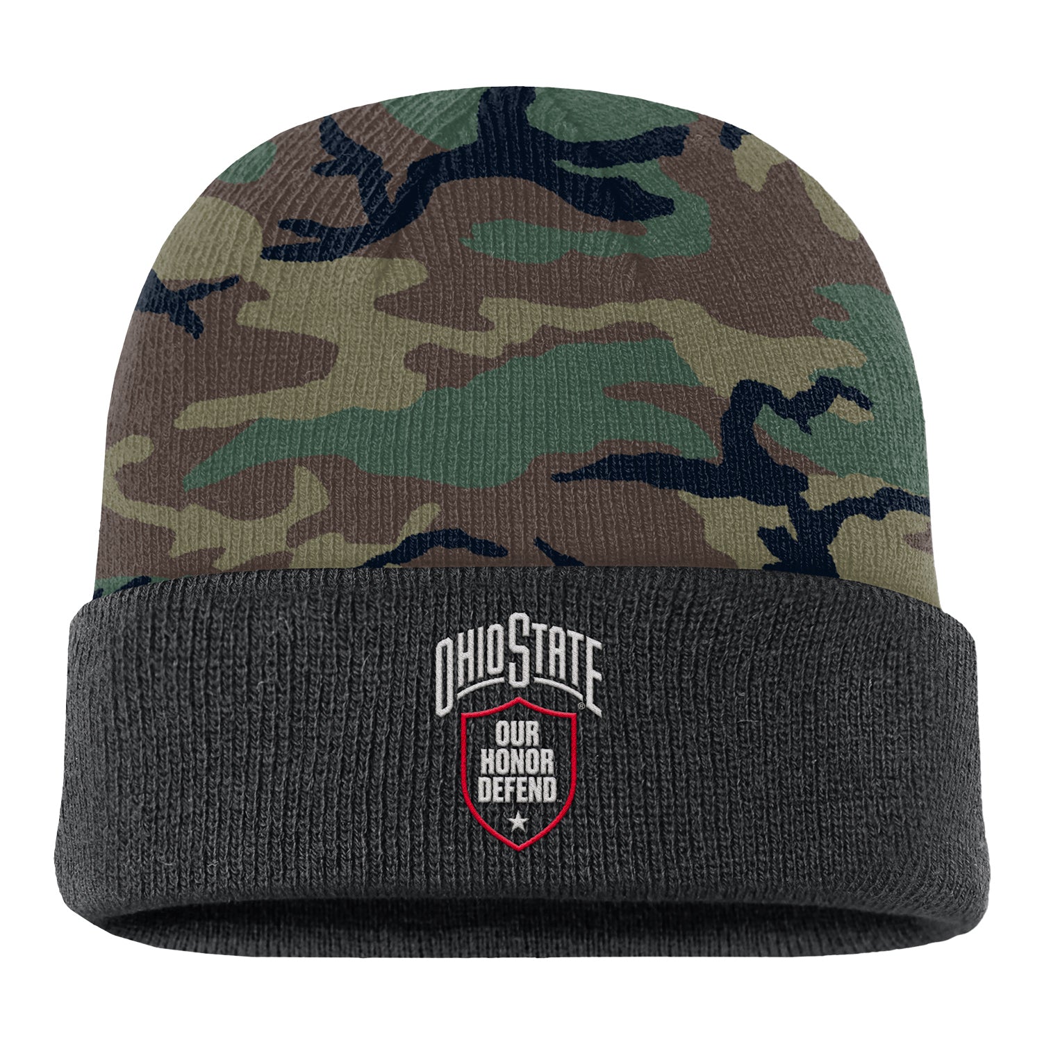 Ohio State Buckeyes Nike Military Cuff Knit Hat - Front View