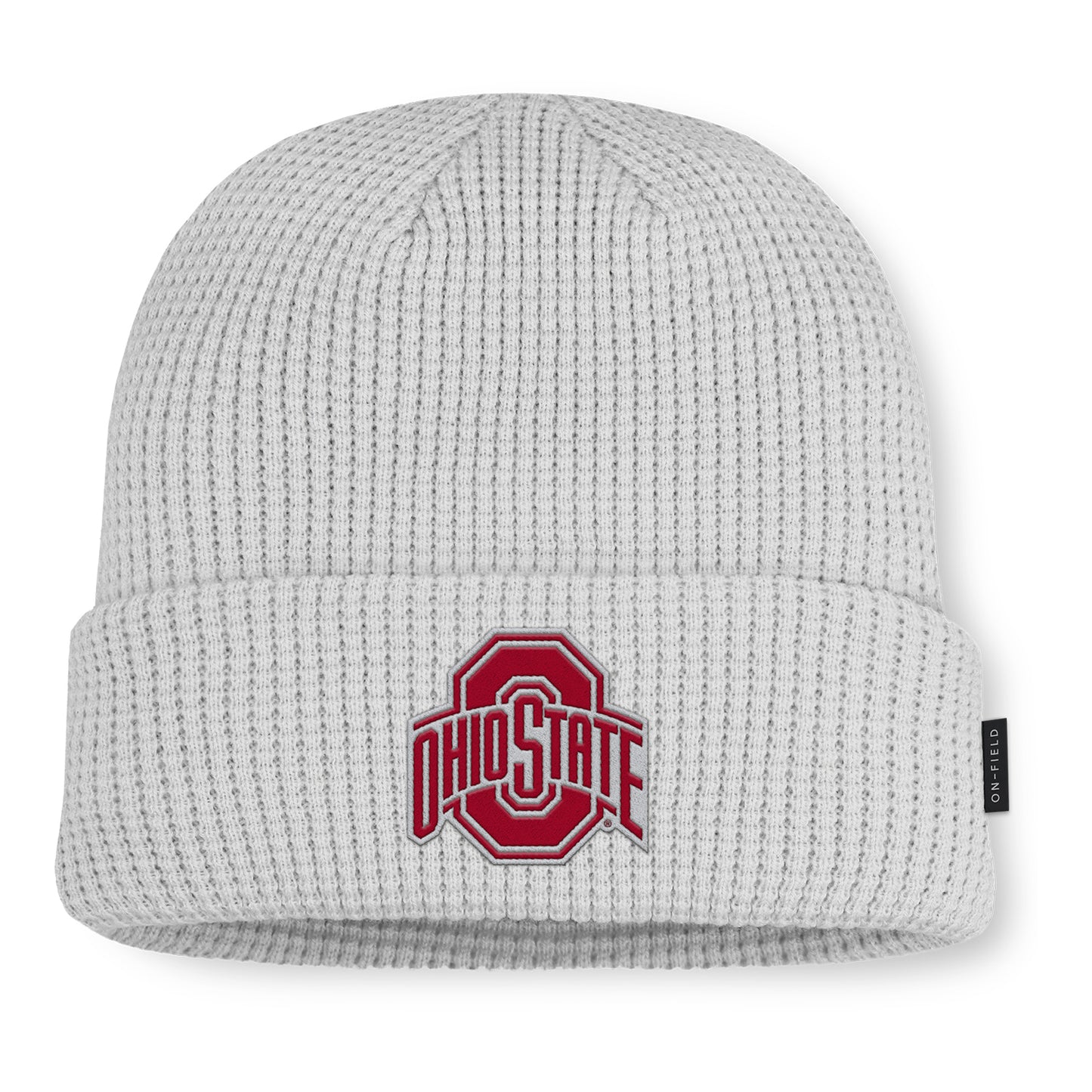 Ohio State Buckeyes Nike Off Field Cuff  Beanie In White - Front View