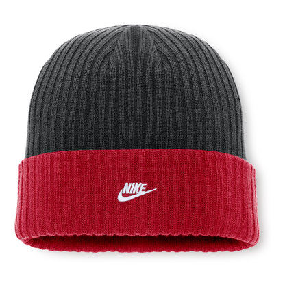 Ohio State Buckeyes Nike Peak Legacy Block O Beanie In Grey - Back View