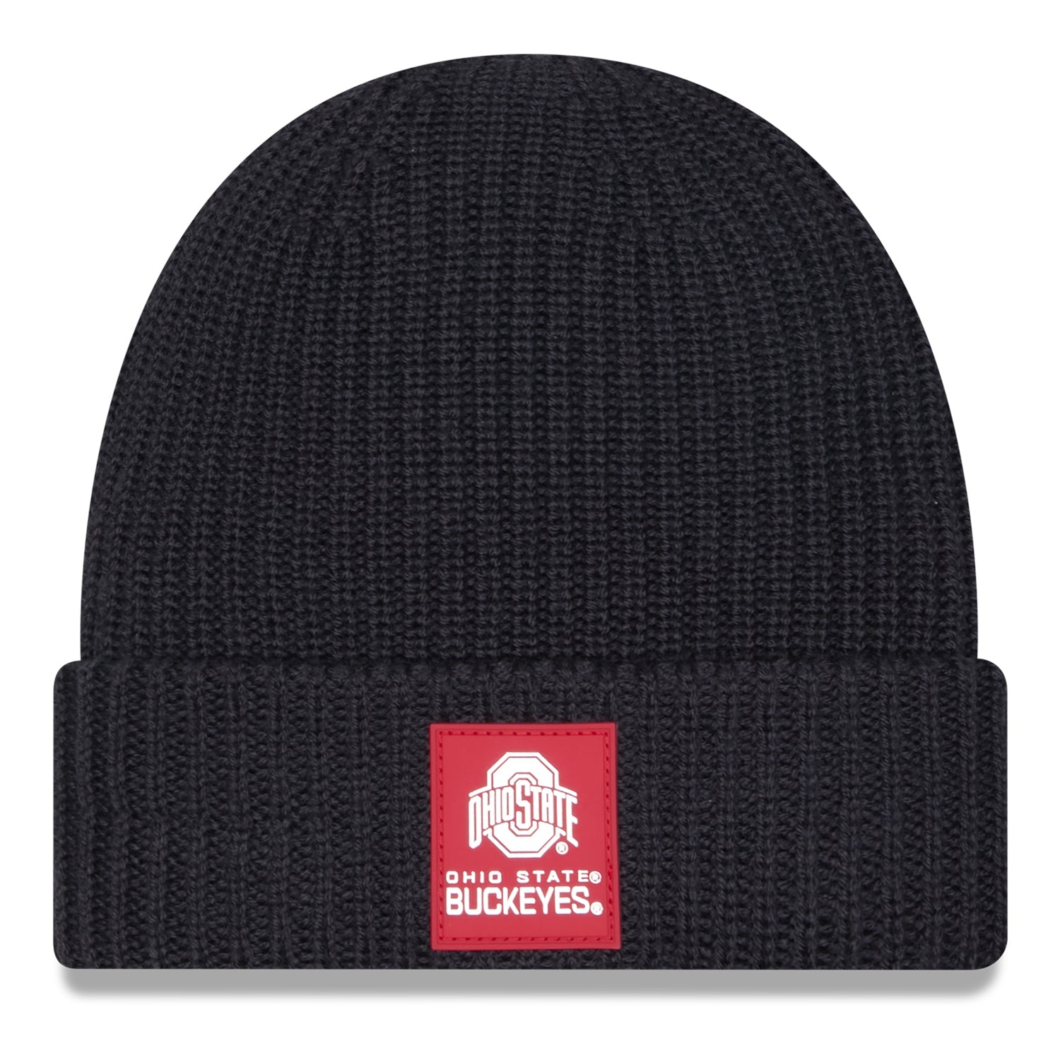 Ohio State Buckeyes College Black Beanie - Front View