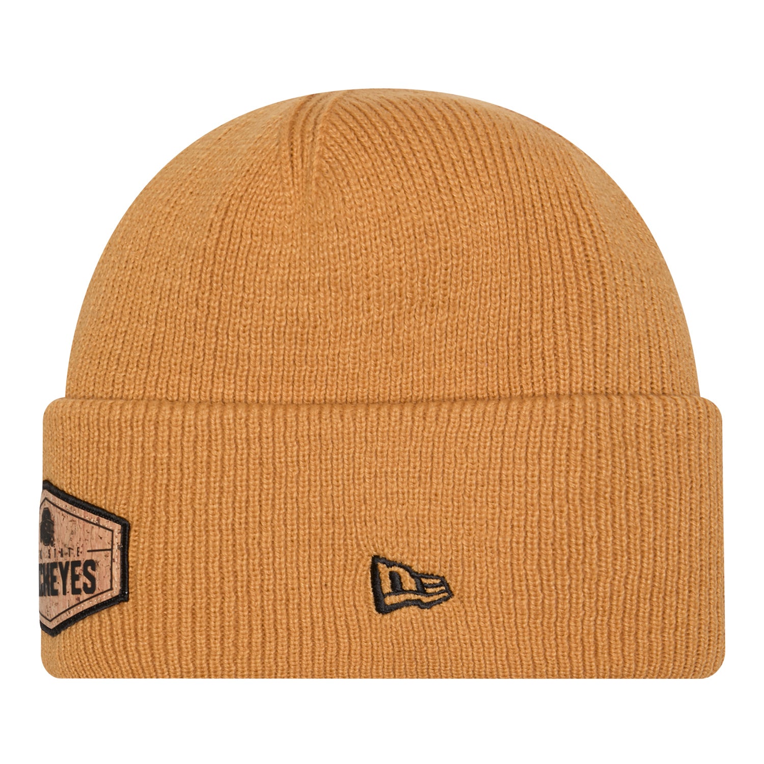 Ohio State Buckeyes New Era Classic Cork Patch Tan Beanie - Side View