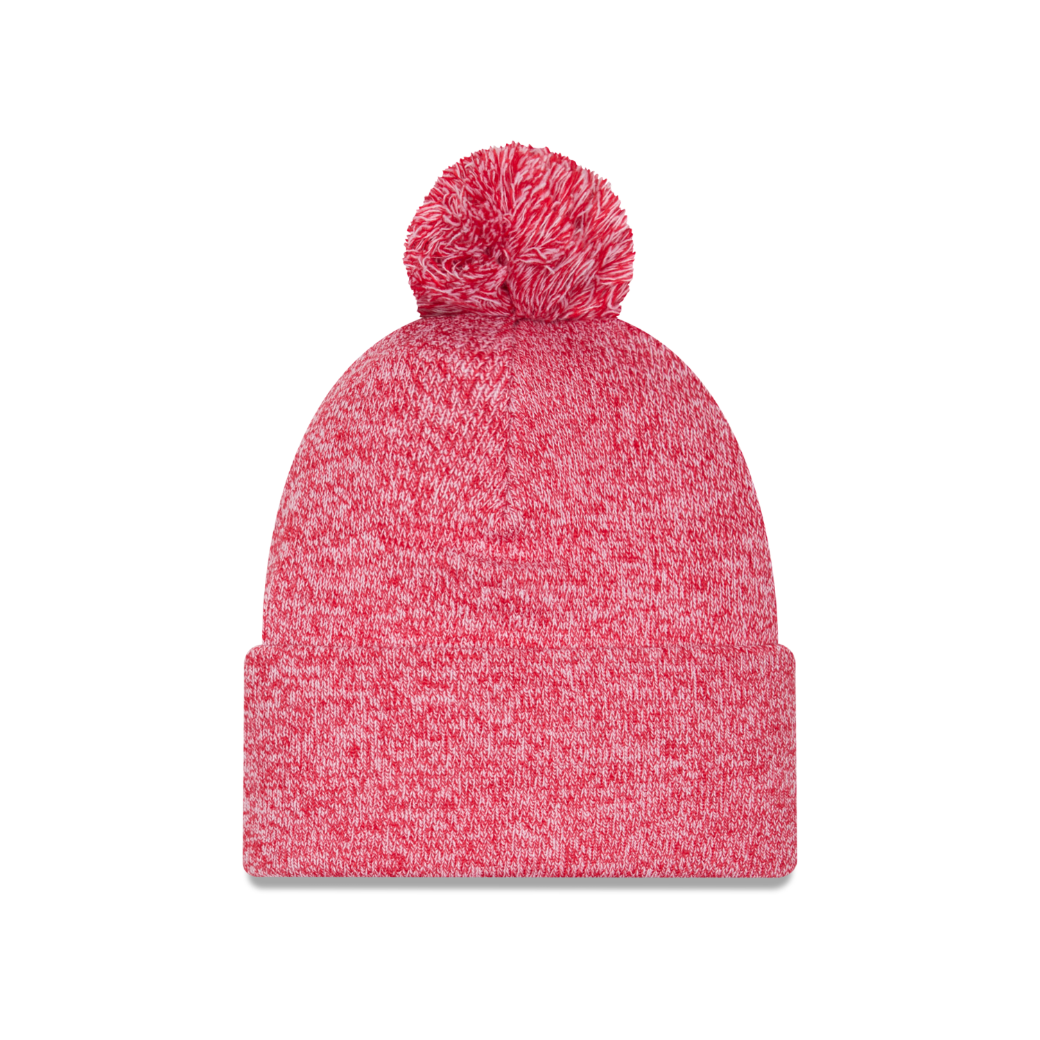 Ohio State Buckeyes New Era Marled Pom Scarlet Beanie - Back View