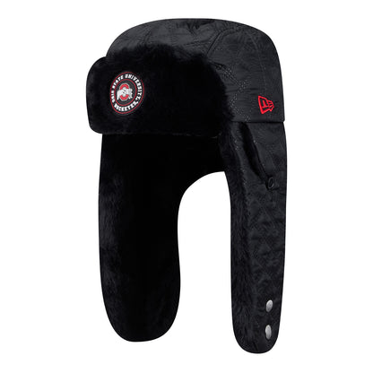 Ohio State Buckeyes New Era Quilted Trapper Hat - Angled Front Left View