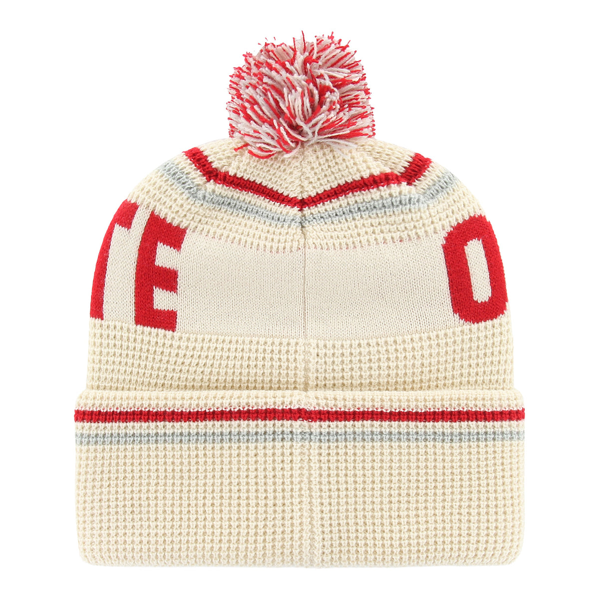 Ohio State Buckeyes 47 Brand Quattrle Cuffed Pom Knit - Back