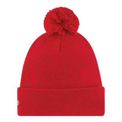 Ohio State Buckeyes New Era Women's Hockey Pom Cuff Knit - Back View