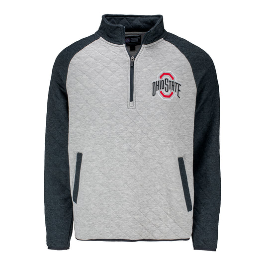 Ohio State Buckeyes G III Slugger Quilted 1/4 Zip Jacket - Front View