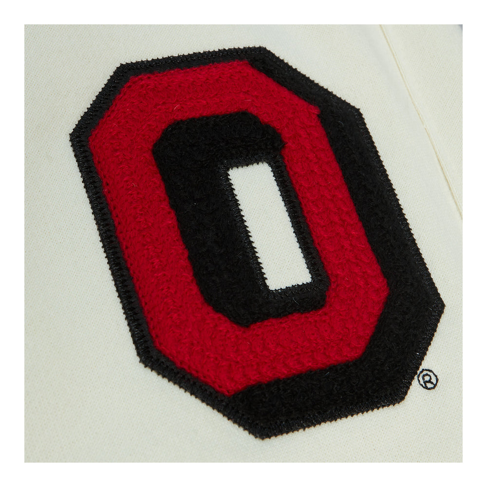 Men's Mitchell & Ness Scarlet Ohio State Buckeyes Legendary Henley 3/4- Sleeve T-Shirt