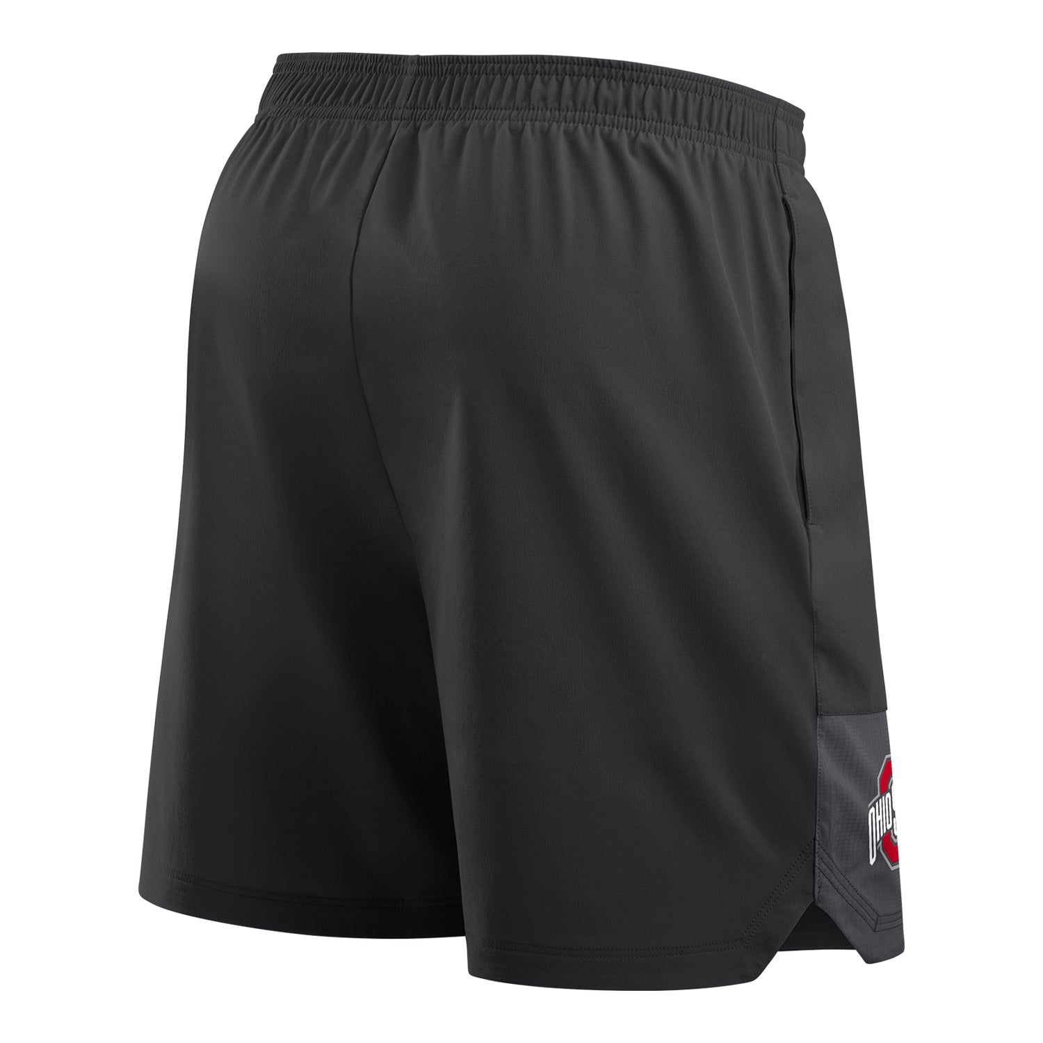 Ohio State Buckeyes Nike Woven DRI-FIT Black Shorts In Grey -Back View