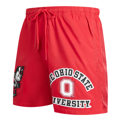 Ohio State Buckeyes Pro Standard Brutus Shorts In Scarlet - Front Side View