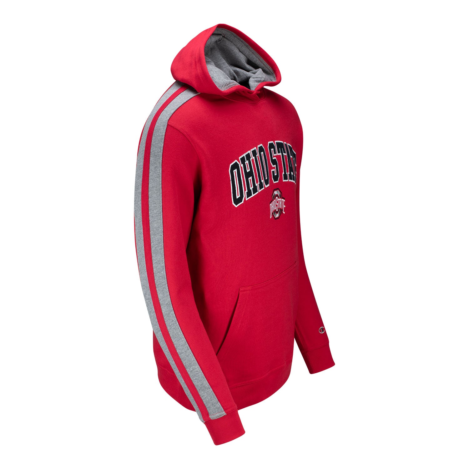 Ohio State Buckeyes Super Fan Striped Sweatshirt - Side View