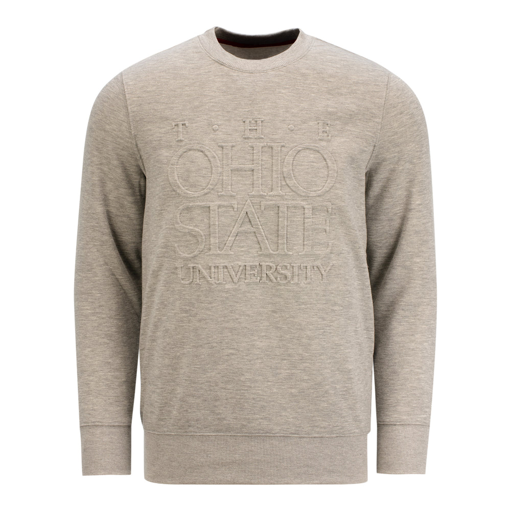 Men's The Ohio State University Graphic Crew Sweatshirt in Light Heather Grey | Size XS | Abercrombie & Fitch