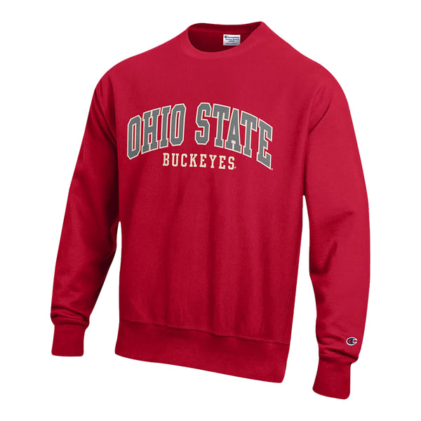 Ohio State Buckeyes Big Logo Wool Crew - In Scarlet - Front View