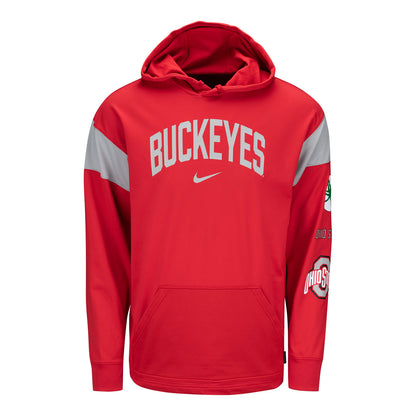 Ohio State Buckeyes Nike Hood Off Field Scarlet Sweatshirt - Front View