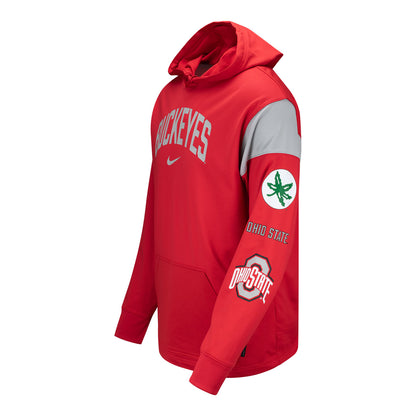 Ohio State Buckeyes Nike Hood Off Field Scarlet Sweatshirt - Side View