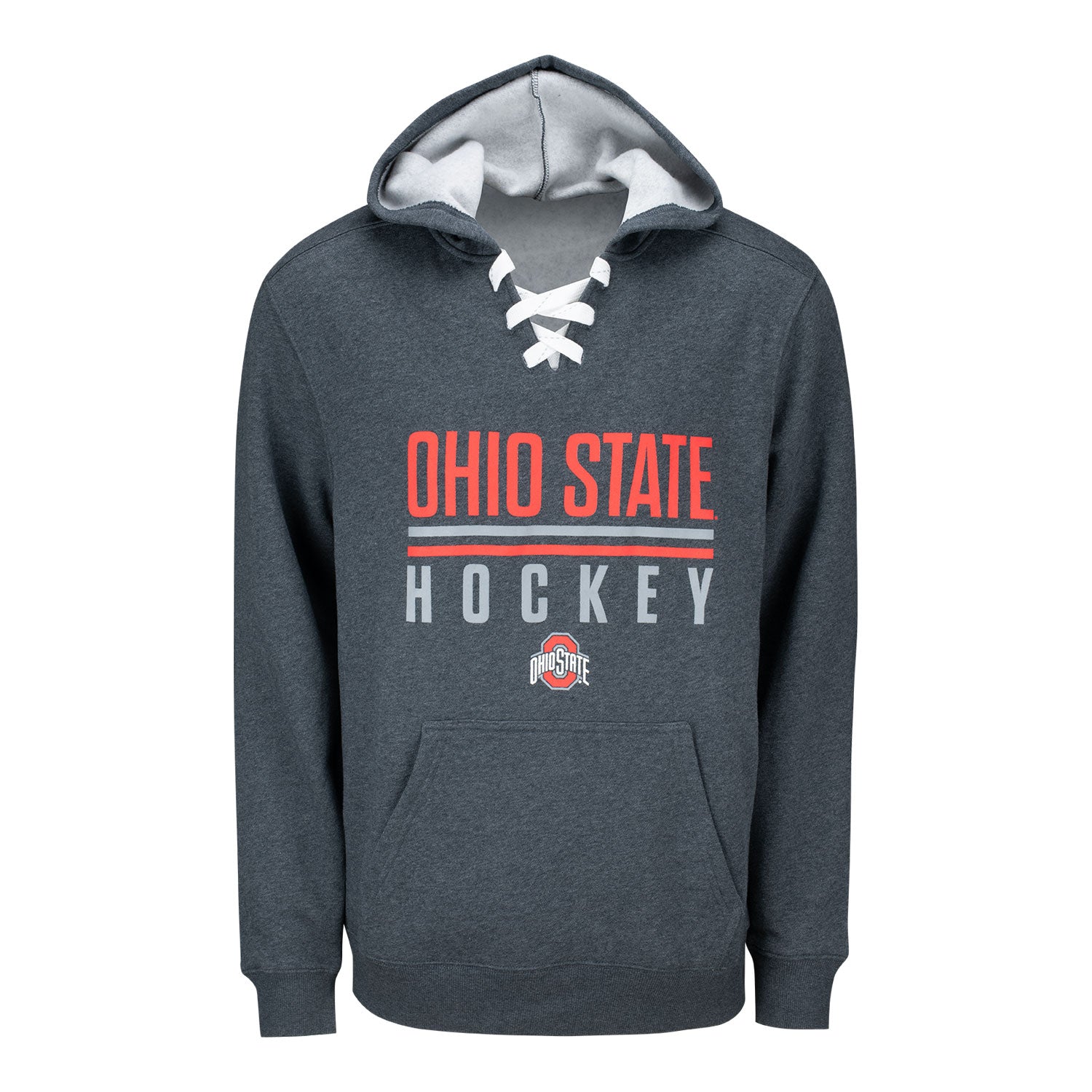 Ohio State Buckeyes Lace Hockey Hoodie - Front View