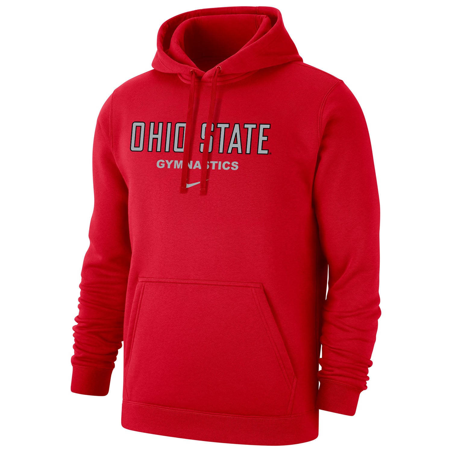 Ohio State Buckeyes Nike Gymnastics Club Fleece Scarlet Hooded Sweatshirt - In Scarlet - Front View