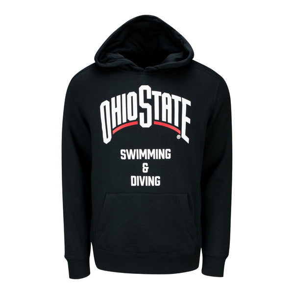 Ohio State Buckeyes Swimming & Diving Black Sweatshirt - Front View
