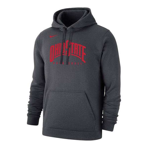 Ohio State Buckeyes Nike Club Fleece Basketball Gray Sweatshirt - Front View