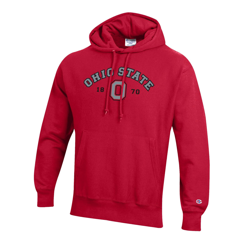 Ohio State Buckeyes Arch Established Reverse Weave Scarlet Hood | Shop ...