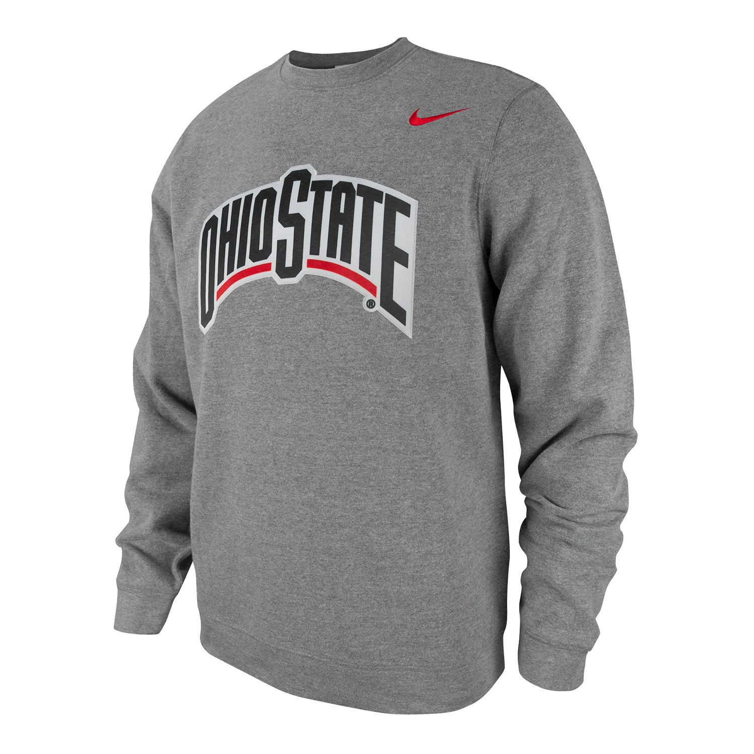 Ohio State Buckeyes Tackle Twill Gray Crewneck Sweatshirt