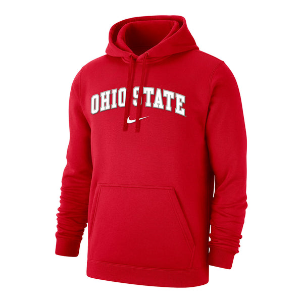 Ohio State Buckeyes Tackle Twill Scarlet Hooded Sweatshirt - In Scarlet - Front View