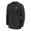Ohio State Buckeyes Nike Dri-FIT Sideline Coach Black Crewneck Sweatshirt - Front View