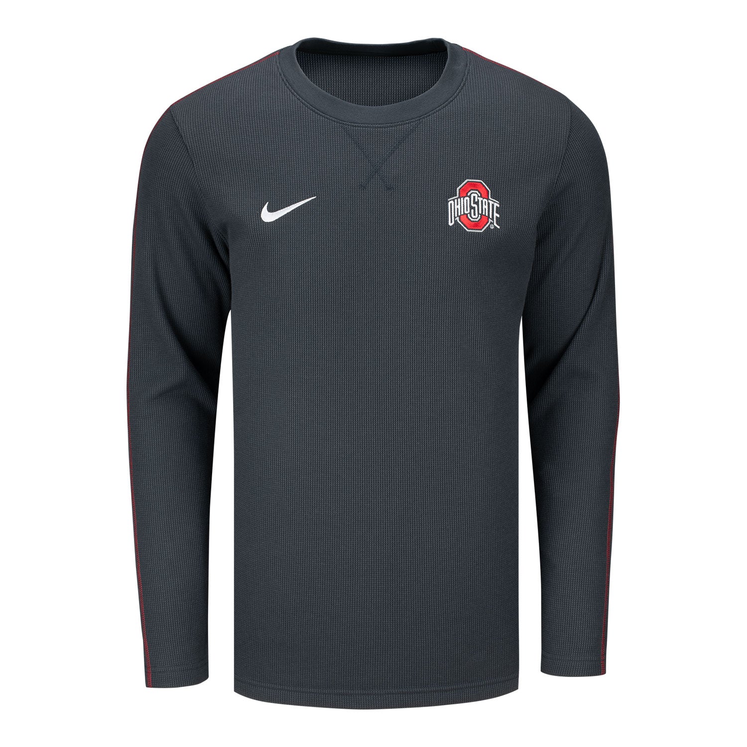 Ohio State Buckeyes Nike Dri-FIT Sideline Coach Gray Crewneck Sweatshirt - Front View