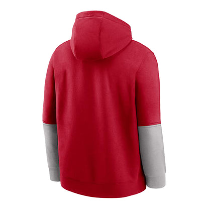 Ohio State Buckeyes Nike Sideline Club Scarlet Sweatshirt - Back View