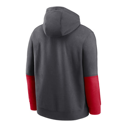 Ohio State Buckeyes Nike Sideline Club Gray Sweatshirt - Back View