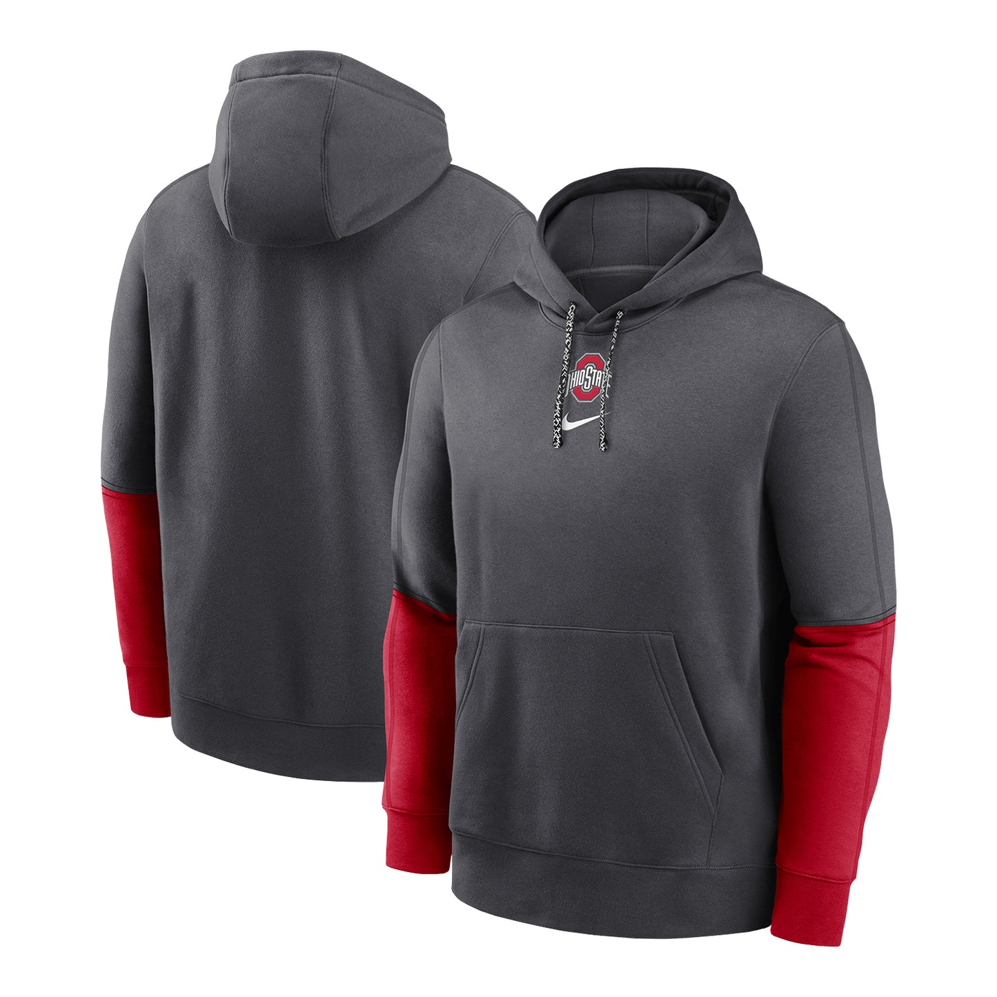 Ohio State Buckeyes Nike Sideline Club Gray Sweatshirt - Multi View