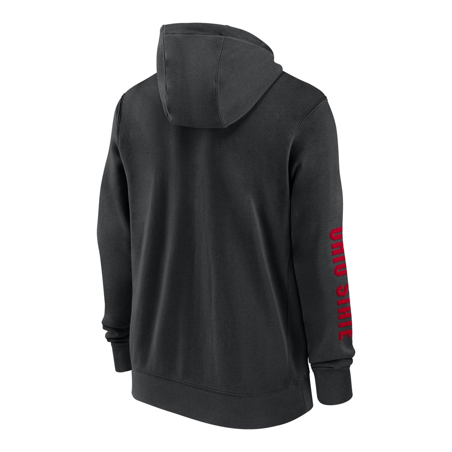 Ohio State Buckeyes Nike Sideline Club Full Zip Black Sweatshirt - Back View