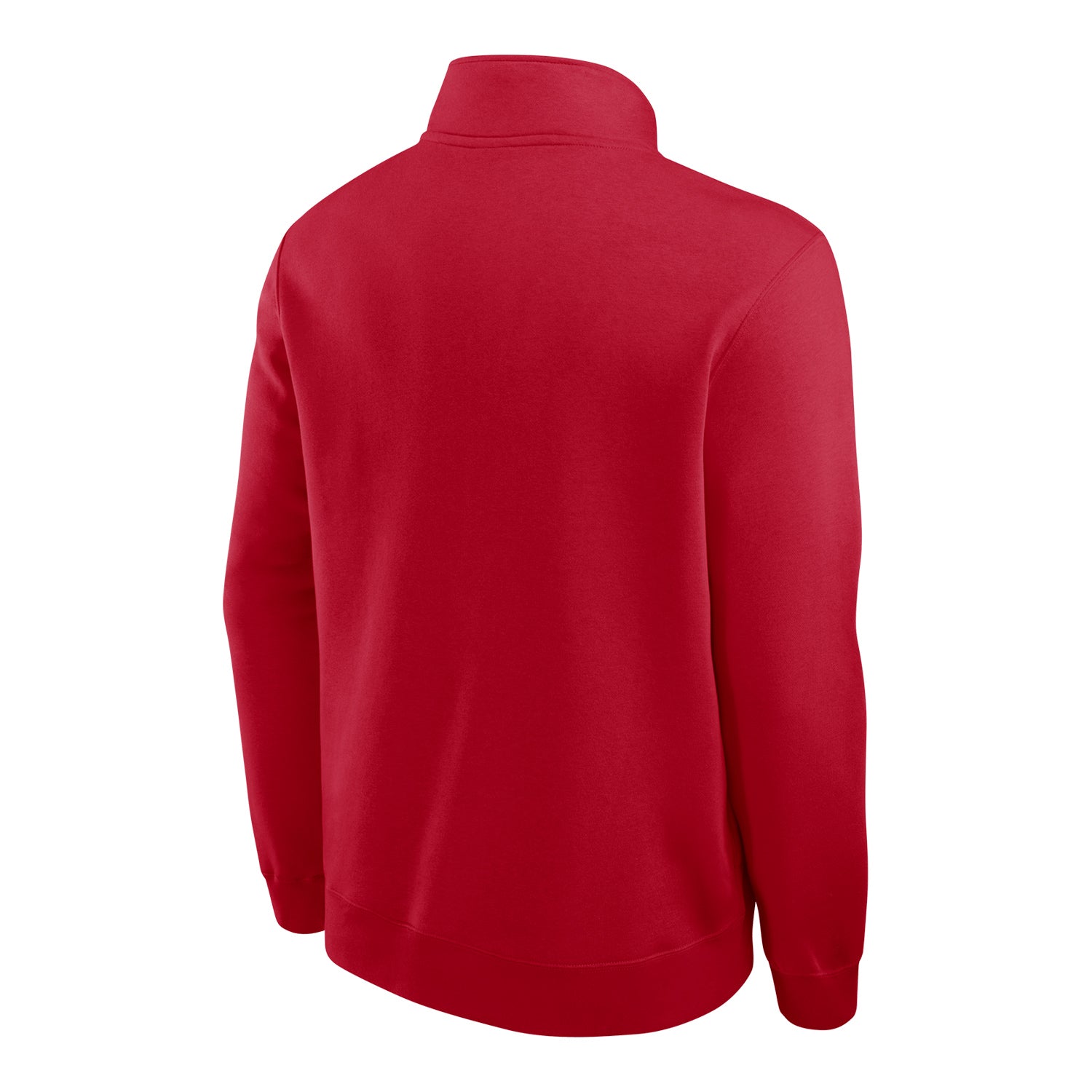 Ohio State Buckeyes Nike 1/2 Zip Club Scarlet Sweatshirt - Back View