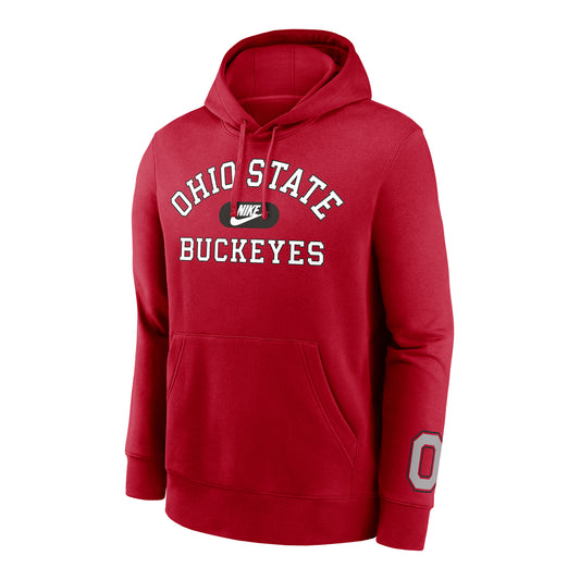 Ohio State Buckeyes Nike Retro 2-Hit Club Fleece Scarlet Sweatshirt - Front View