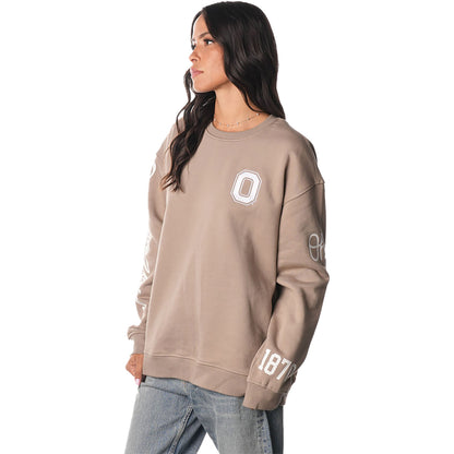 Ohio State Buckeyes Unisex Woody Gray Crewneck Sweatshirt - Alternate Front View