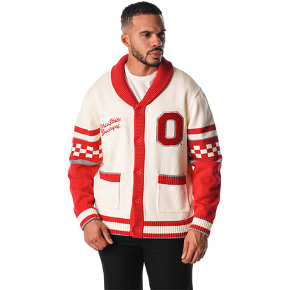 Ohio State Buckeyes Unisex All Over Cardigan - Front View