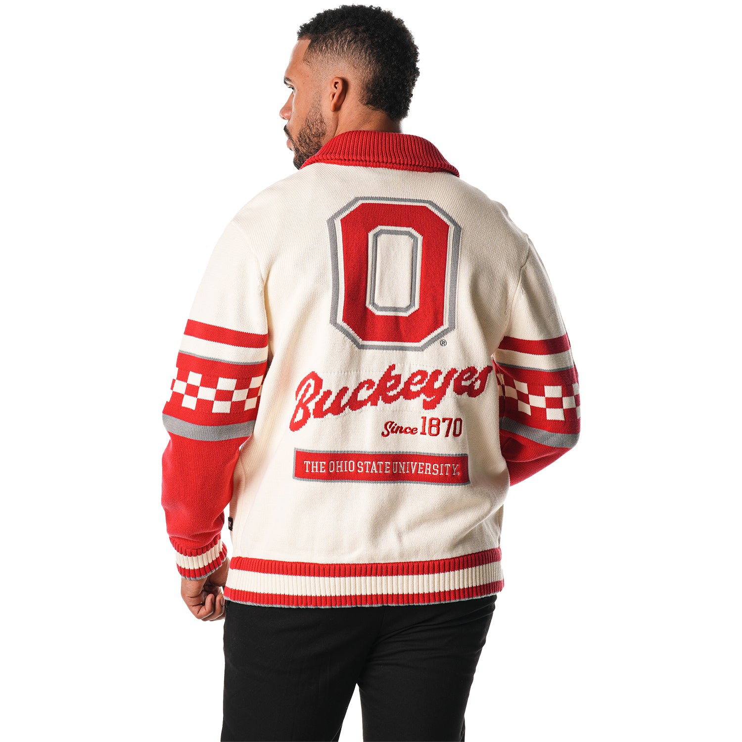 Ohio State Buckeyes Unisex All Over Cardigan - Back View